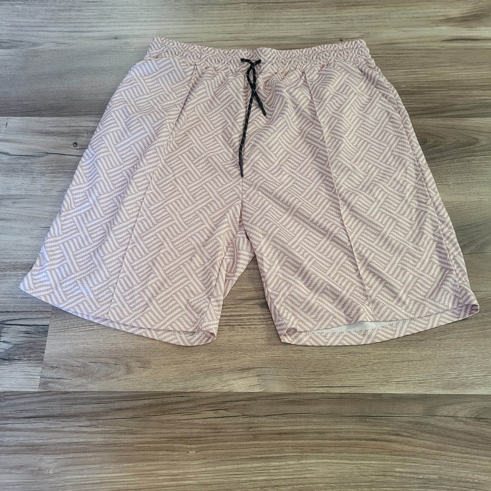 SHEIN Pink Patterned Athletic Shorts